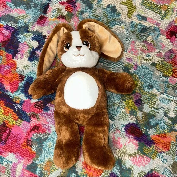 Cocoa Cream Build-A-Bear Plush Bunny spots on tummy and a loose thread see pics - Picture 2 of 8